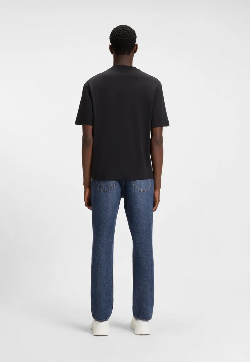 HUGO Regular-fit jeans in blue rigid denim