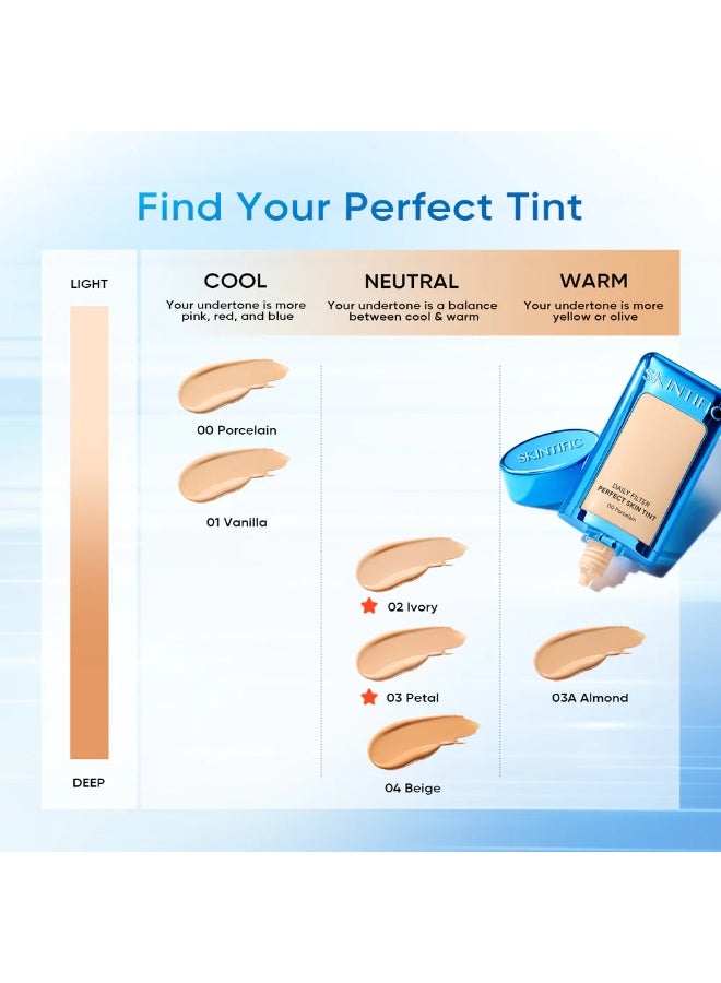 SKINTIFIC All Day Protect Tinted Serum Sunscreen SPF 50+ PA++++ 03 Petal Cream | 2-in-1 Tinted Sunscreen & Serum | 8H Long-Lasting Lightweight Sun Protection | Natural Coverage for All Skin Types - Image 3