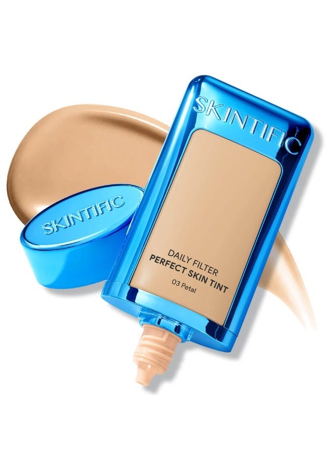 SKINTIFIC All Day Protect Tinted Serum Sunscreen SPF 50+ PA++++ 03 Petal Cream | 2-in-1 Tinted Sunscreen & Serum | 8H Long-Lasting Lightweight Sun Protection | Natural Coverage for All Skin Types - Image 1