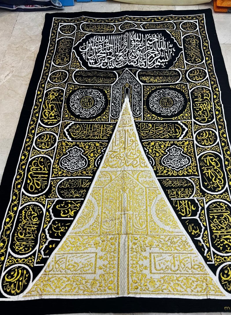 Mural of the Holy Kaaba Gate of excellent quality and wonderful size Size 165*95 cm Equipped with a back pocket at the top and bottom to make it easy to place a frame or hanging on the wall - Image 1
