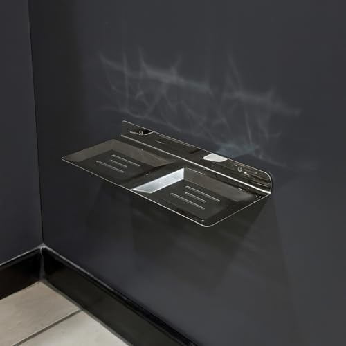 KYMIO Premium Stainless Steel Wall Mounted Soap Holder for Bathroom & Kitchen | Rust-Proof Soap Dish Rack with Drainage | Modern Design for Shower, Washbasin, Sink | Holds 2 Soaps | Space Saving Organizer - Image 4