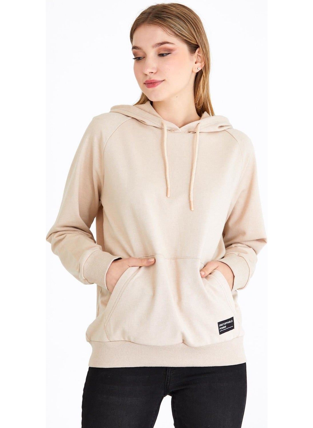 Women's Beige Hooded Basic Knitted Sweatshirt - pzsku/ZCF56ED70FB65D236008FZ/45/_/1725721700/dc4f8a97-8ea2-4800-a25f-dde0adc8da86