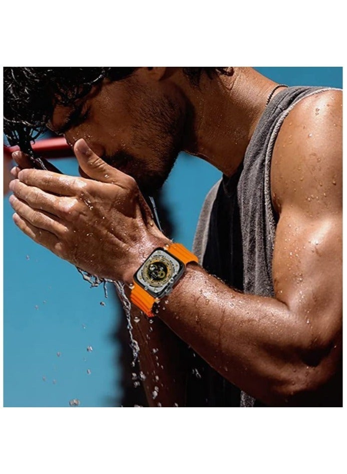 Sport New Silicone Band Compatible with Apple Watch Ultra Ocean 42/44/45/49mm Strap for iWatch Series Ultra 8 7 6 5 SE - Image 5