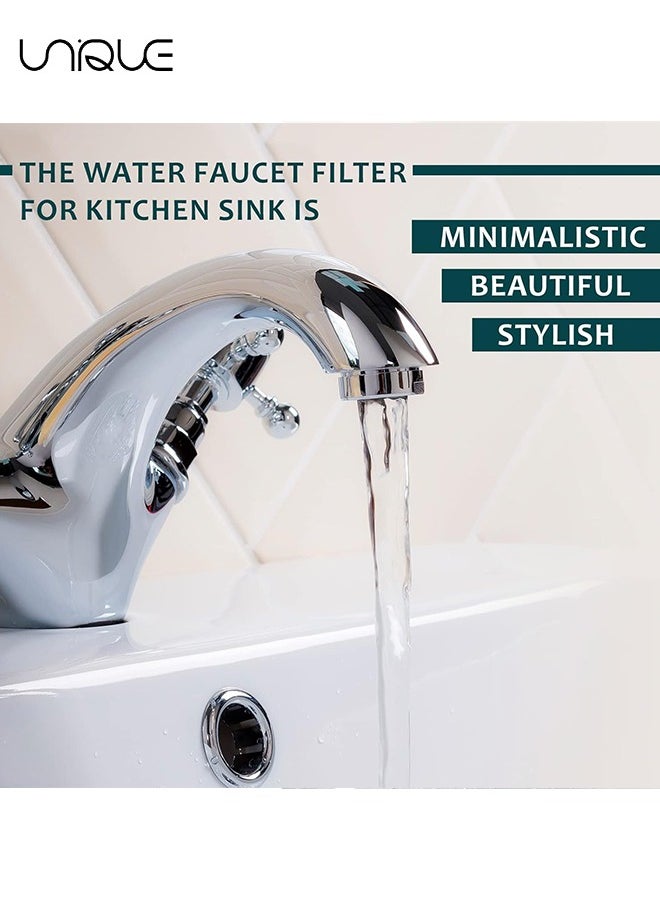 Unique 4 Pcs Splash-Proof Faucet Nozzle Filter for Bathroom Kitchen Sink Spray Tap Attachment Single Handle High Arc Pull Out Taps Swivel Aerator（24 mm）  - Image 5