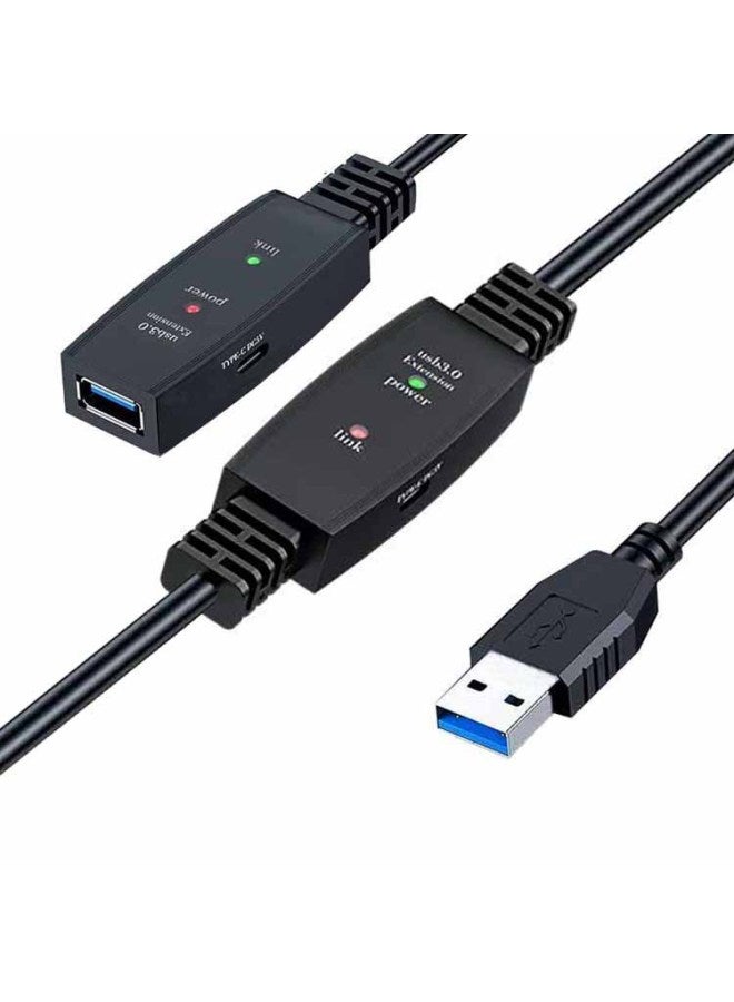 USB3.0 Extension Line Camera Connector Printer Connection Line 10 Meters Extension Line Mouse U Disk Connection Line-Color:25m