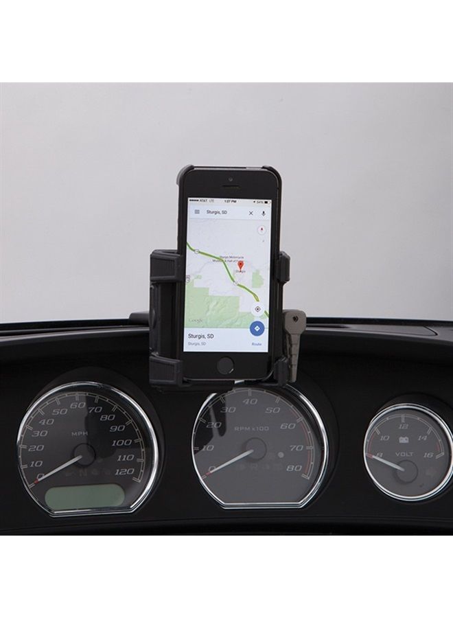 CIRO 50317 Smartphone/GPS Holder (Black Fairing Mount Without Charger for 2014-2016 Flht/Flhx Touring Models) - Image 1