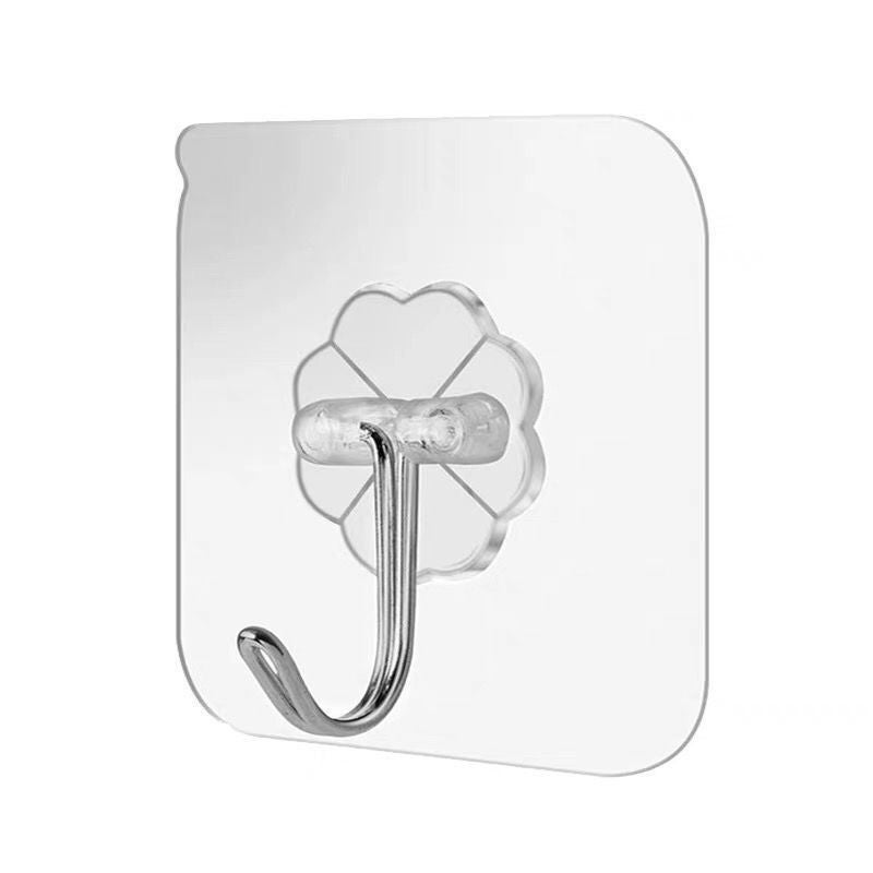 Strong Adhesive Wall Mounted Hook Transparent Seamless No Punching Sticky Hooks For Home Decorations China Made Products 30 silk (transparent small hook) 6*6 
