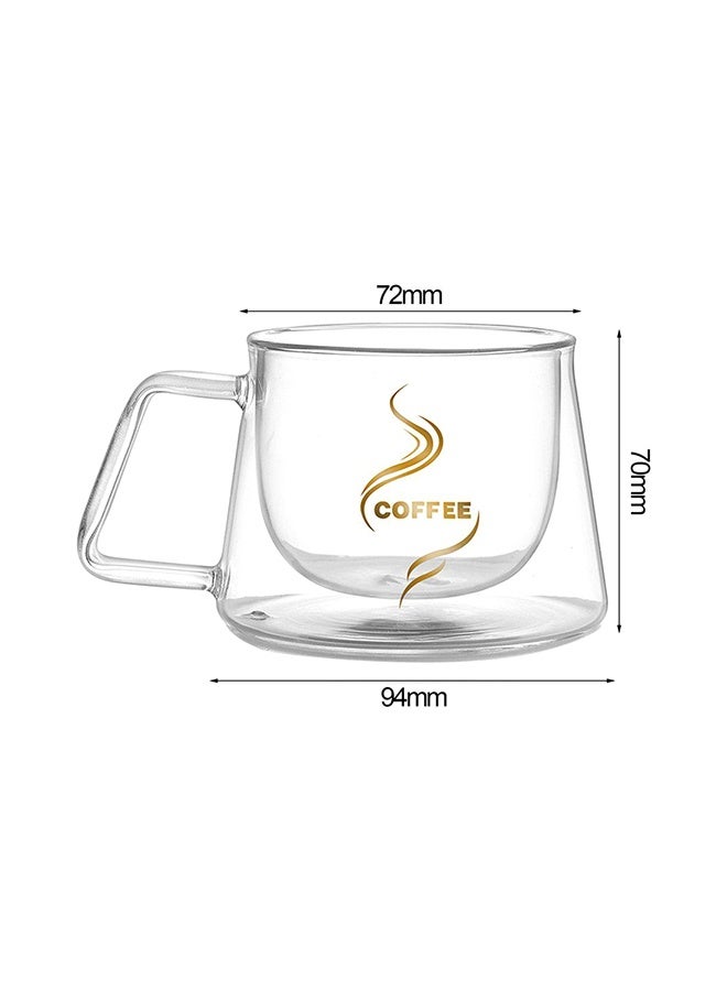 Double Layer Glass Coffee Cup Tea Drinking Mug Clear 200ml - Image 3
