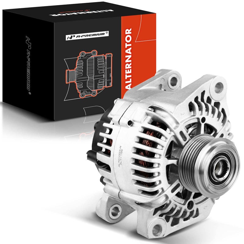 A-Premium APremium Alternator Compatible with Hyundai Sonata 20062010 Kia Forte 20102013 Optima 0610 Forte Koup Forte5 Magentis Rondo 12V 110Amp CW 6Groove Pulley Replace 3730025201