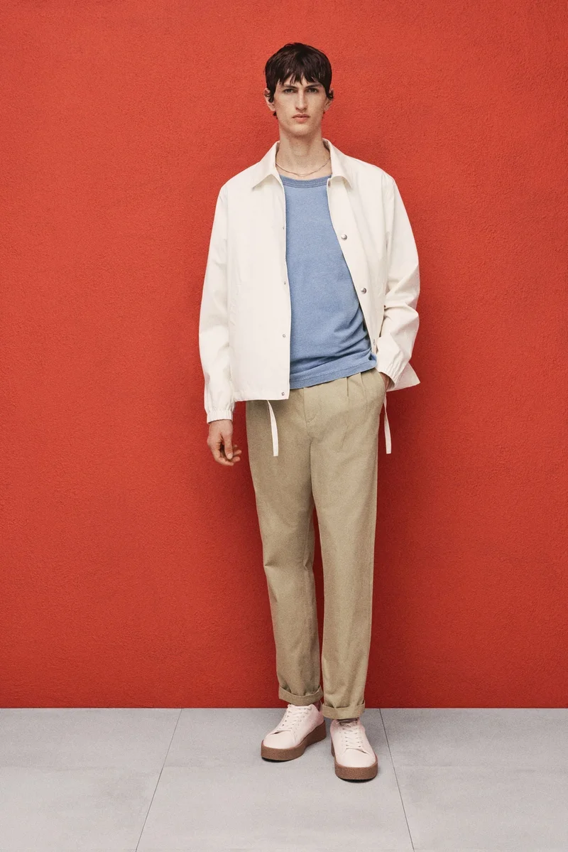 اتش اند ام Regular Fit Crease-leg chinos