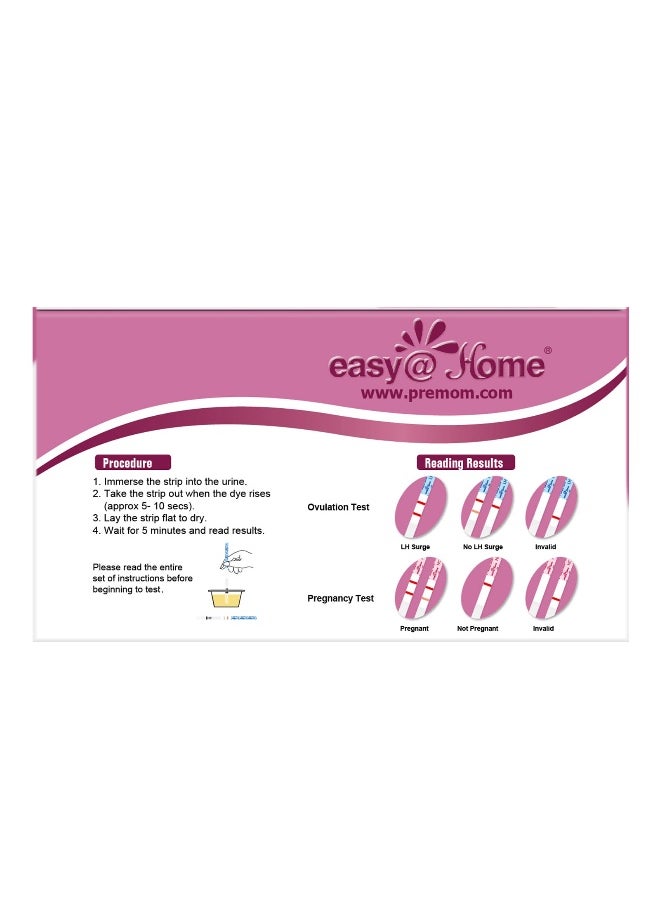 Easy Home Easy@Home, Ovulation Test Kit, 50 LH Tests, 20 HCG Tests  - Image 2