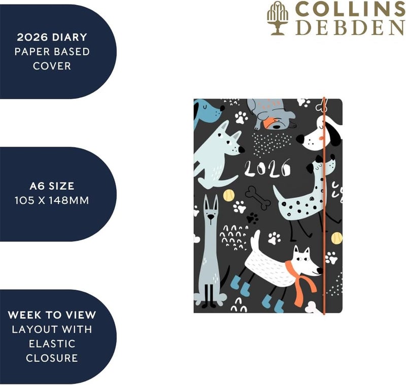 Collins - Maru - 2026 12 Month Calendar Year Planner, Week-To-View Diary, A6 Paper Cover - Dog (MR163.DG-26) - Image 5