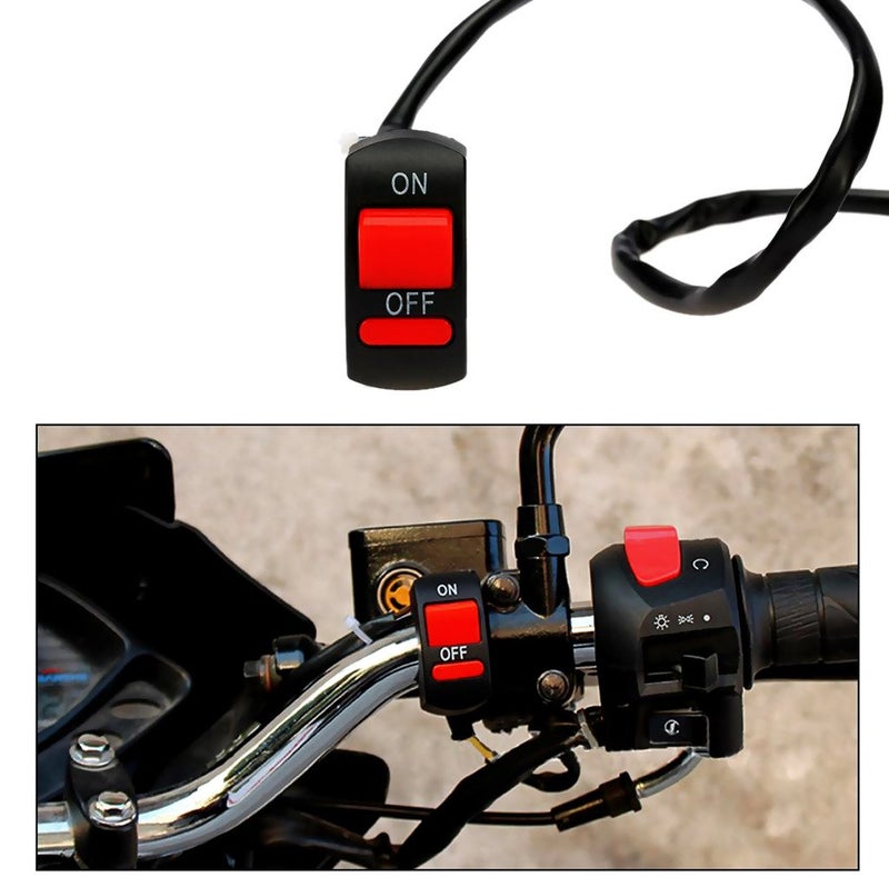 Auto Pearl Bike Fog Lamp Switch, Fog Light Switch Handle Bar Switch Bikes Fits 7/8inch for Dio (2) (Set of 2, Black) - Image 4