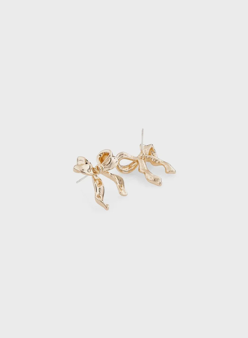 Ginger Bow Stud Earrings