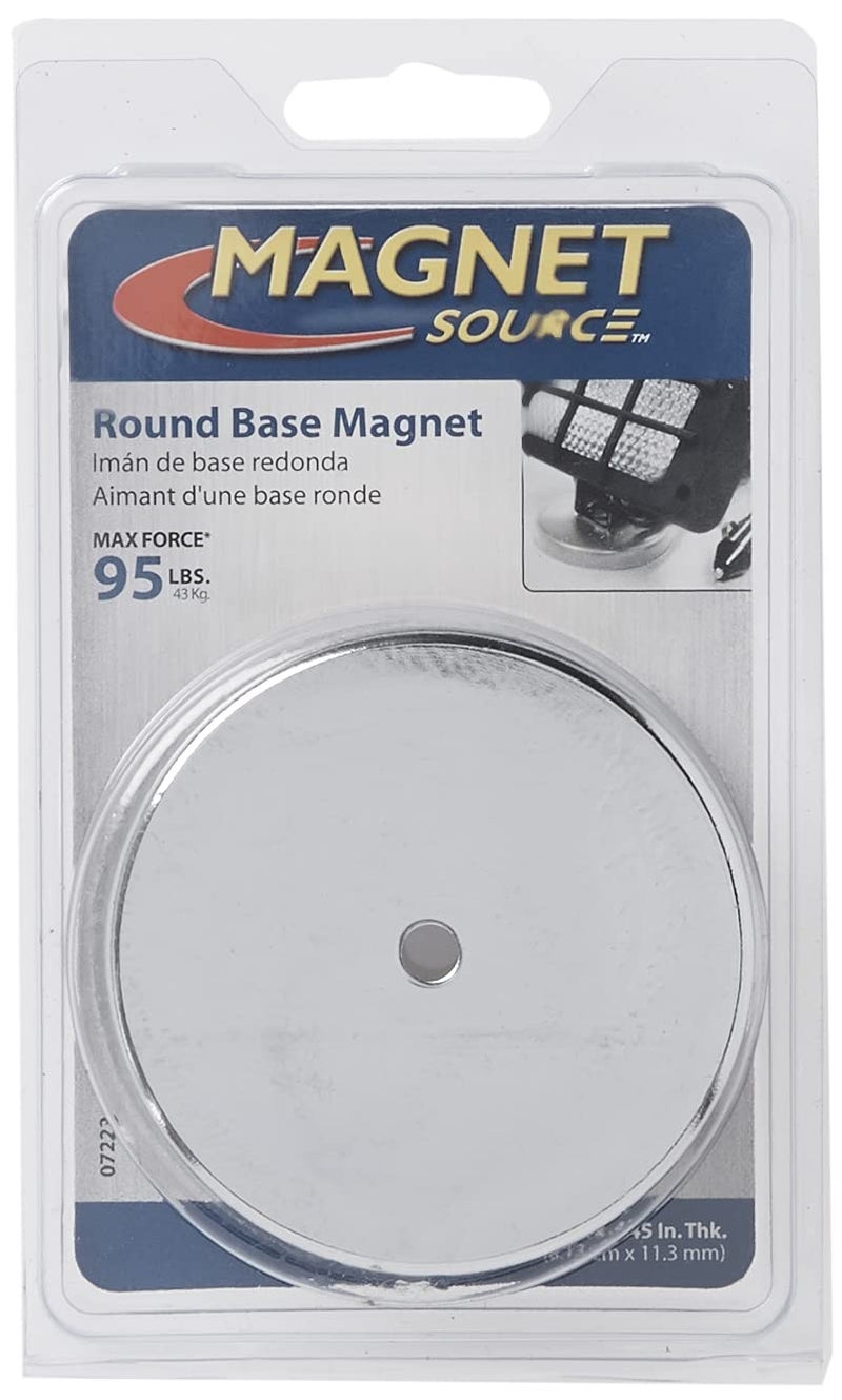 Magnet Source Master Magnetics #07223 3.19"d Round Base Magnet, 1 magnet included - Image 2