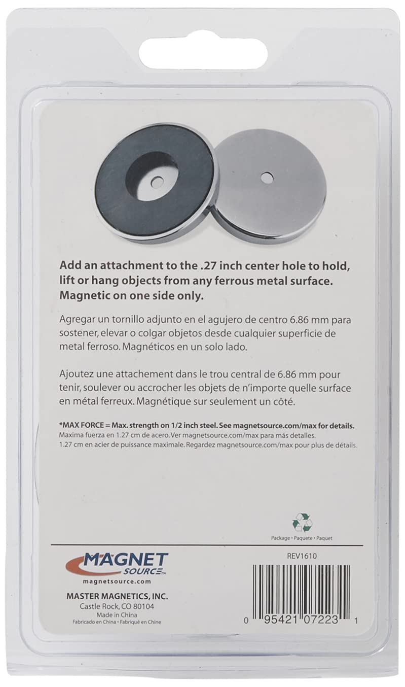 Magnet Source Master Magnetics #07223 3.19"d Round Base Magnet, 1 magnet included - Image 3