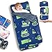 Primlect Thickened Toddler Nap Mat with Removable Pillow and Minky Blanket Extra Large 55x35 Sleeping Bag Washable Roll up Perfect for Daycare Preschool Kindergarten Boys Excavator - Image 3