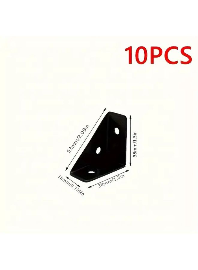 White Heavy Duty Steel Right Angle Brackets 20pcs 3 5 Inch For Secure Mounting - Image 3