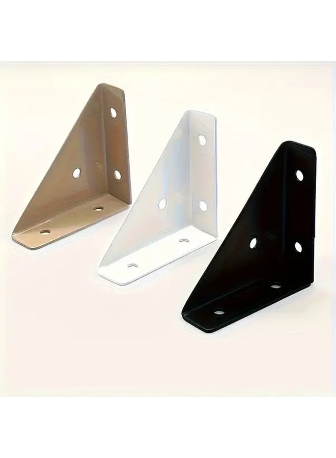 White Heavy Duty Steel Right Angle Brackets 20pcs 3 5 Inch For Secure Mounting - Image 1