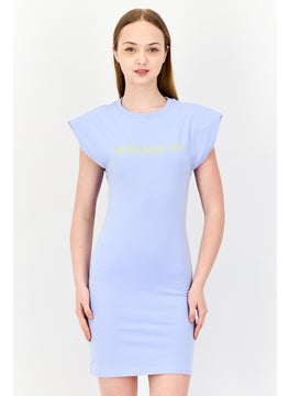 adidas Originals Women Sportswear Fit Short Sleeves Outdoor Dress, Lavender  - Image 1