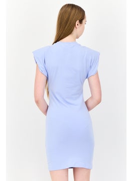 adidas Originals Women Sportswear Fit Short Sleeves Outdoor Dress, Lavender  - Image 2