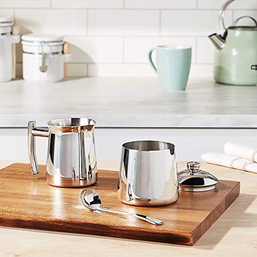 Frieling USA 18/10 Stainless Steel Sugar Bowl with Lid & Spoon Set - 300 ml - Silver Metal Sugar Holder Pot - Dishwasher Safe - Contemporary Modern Kitchenware Accessory - Stainless Steel Pot - Image 2