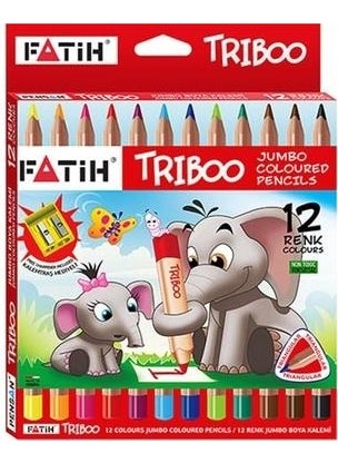 Fatih Jumbo Dry Color Pencil Sharpener 12 Colors Triboo Jumbo Dry Color Pencil Sharpener 12 Colors Cardboard Box Pencil Sharpener  - Image 1