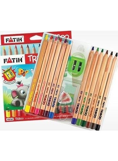 Fatih Jumbo Dry Color Pencil Sharpener 12 Colors Triboo Jumbo Dry Color Pencil Sharpener 12 Colors Cardboard Box Pencil Sharpener  - Image 2