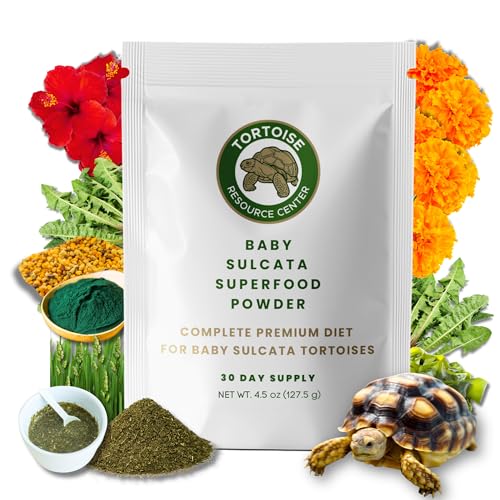Tortoise Resource Center Baby Sulcata Food with Calcium - Human Grade Scientifically Formulated Diet for Healthy Growth - 4.5 oz 30-Day Supply for Grassland Tortoise Lovers! - Image 1