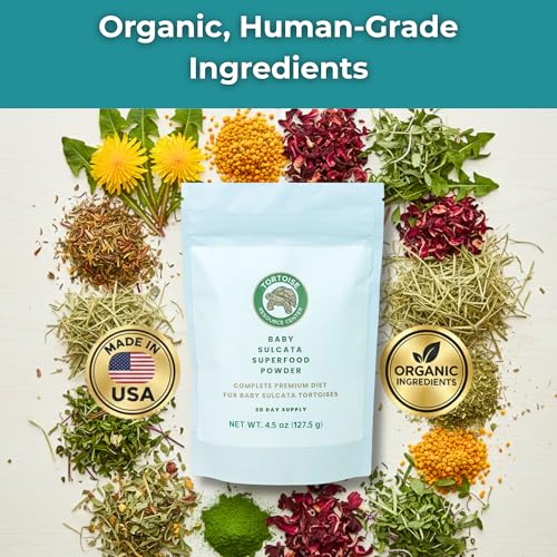 Tortoise Resource Center Baby Sulcata Food with Calcium - Human Grade Scientifically Formulated Diet for Healthy Growth - 4.5 oz 30-Day Supply for Grassland Tortoise Lovers! - Image 4
