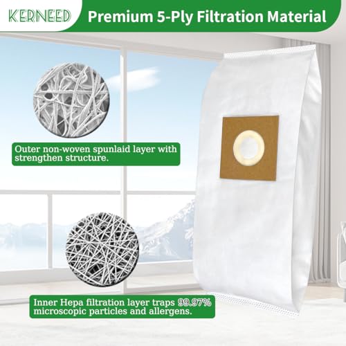 Kerneed 5 Pack Type Y HEPA Vacuum Bags for Hoover WindTunnel Upright Style Y, Z, YZ Vacuum Cleaners, Replace Part 4010100Y - Image 4