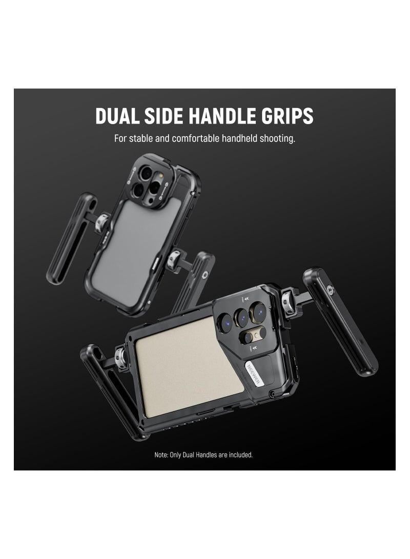 SYOSI Rotatable Side Handle for Phone Cages, Top Handle Only for i-Phone 15 Sam sung S22 S23 Phone Cages, 1/4" Screws & Anti Twist Pins for Phone Stabilizer Video Rig Video Recording Filming  - Image 4