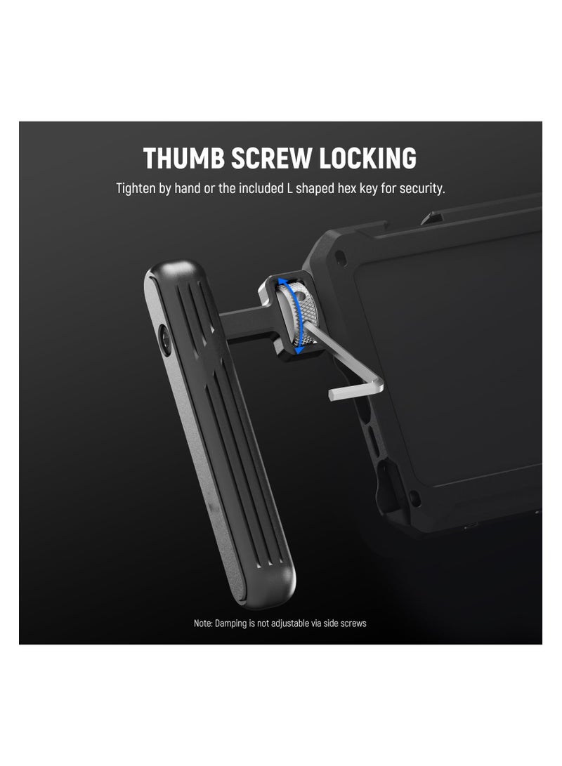 SYOSI Rotatable Side Handle for Phone Cages, Top Handle Only for i-Phone 15 Sam sung S22 S23 Phone Cages, 1/4" Screws & Anti Twist Pins for Phone Stabilizer Video Rig Video Recording Filming  - Image 3