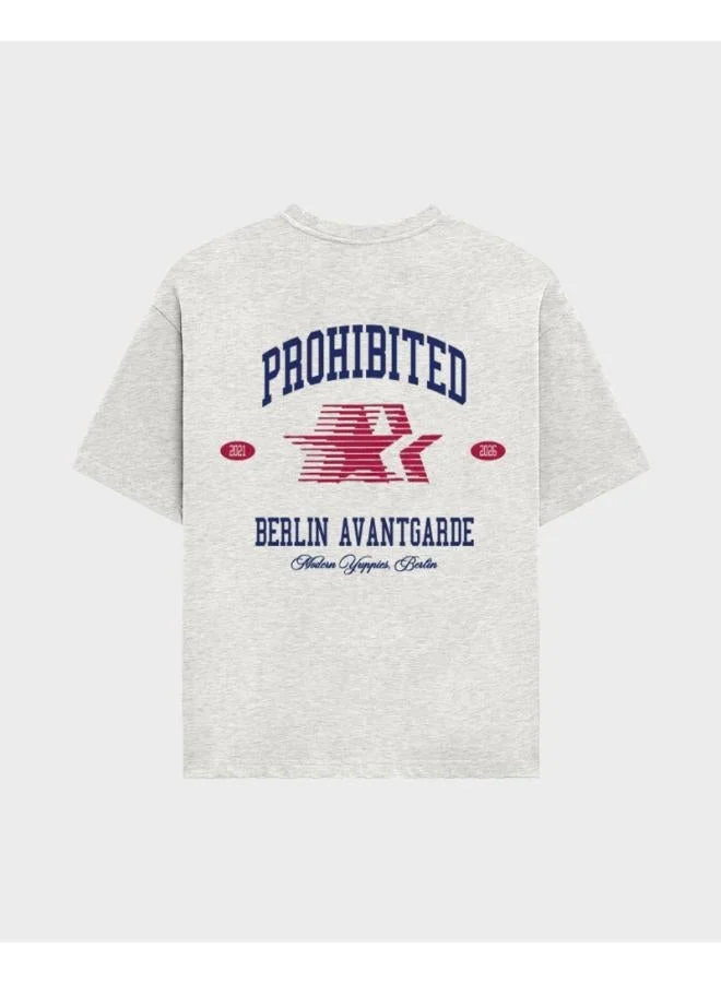 Prohibited Grey Melange Avantgarde Tee  | Best Price UAE