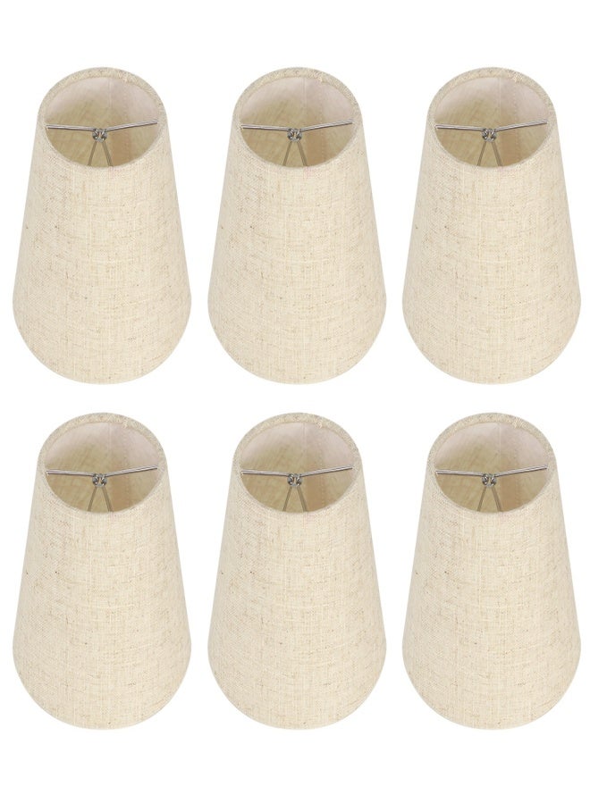 6Pcs Nordic Style E14 Chandelier Lampshade Fabric Wall Lamp Cover Accessory for Home Decoration - Image 2