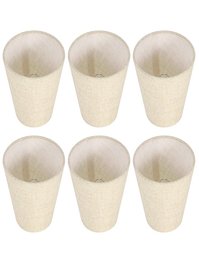 6Pcs Nordic Style E14 Chandelier Lampshade Fabric Wall Lamp Cover Accessory for Home Decoration - Image 4