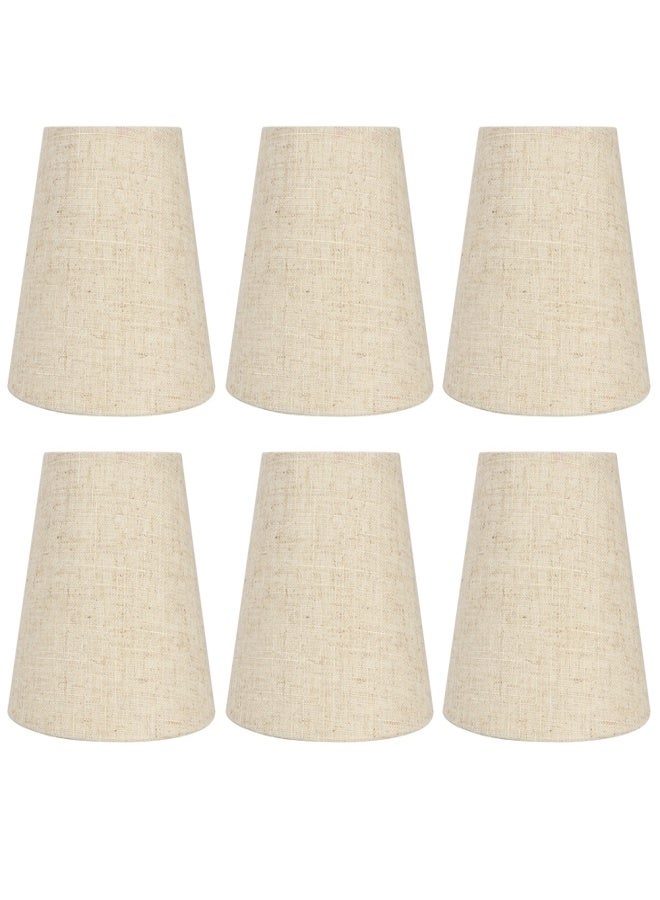 6Pcs Nordic Style E14 Chandelier Lampshade Fabric Wall Lamp Cover Accessory for Home Decoration - Image 1