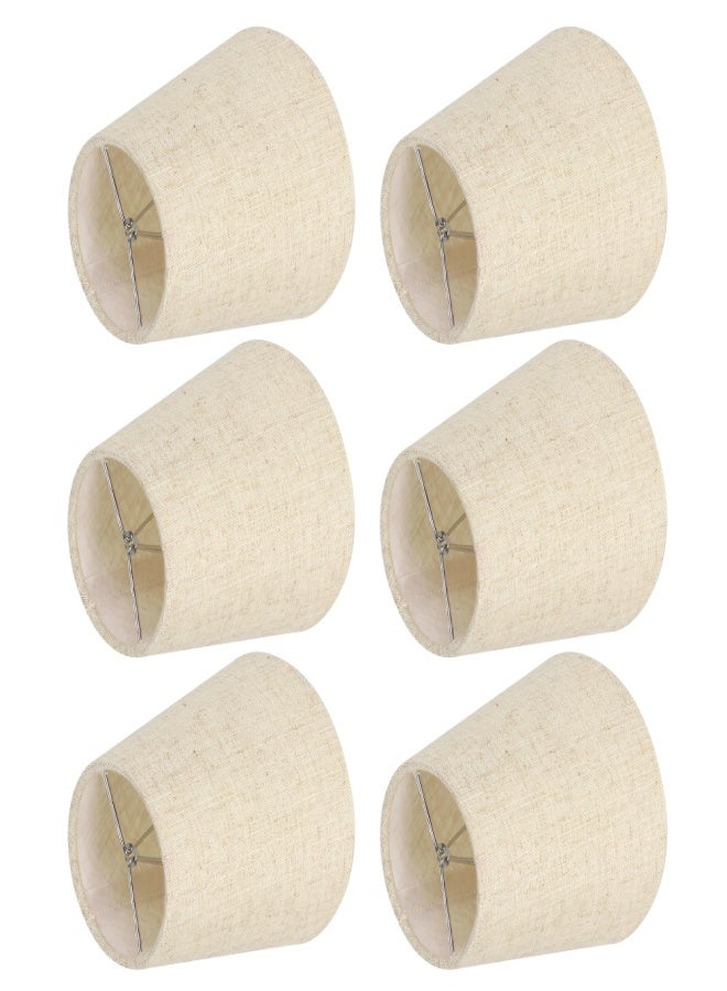 6Pcs Nordic Style E14 Chandelier Lampshade Fabric Wall Lamp Cover Accessory for Home Decoration - Image 5