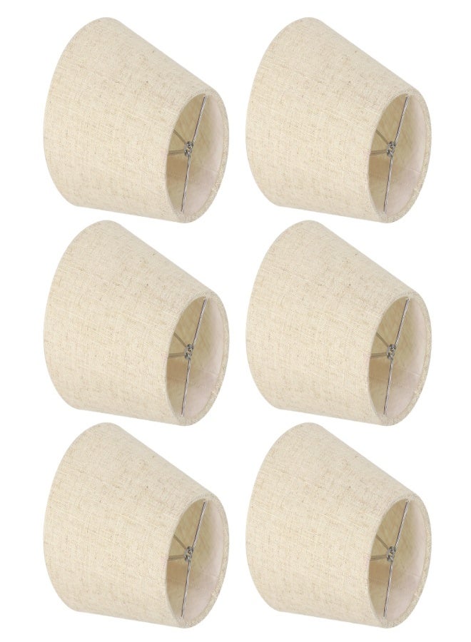 6Pcs Nordic Style E14 Chandelier Lampshade Fabric Wall Lamp Cover Accessory for Home Decoration - Image 3