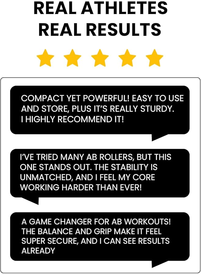 G.O.A.T Abdominal exercise wheel Alloy Steel Non slip Max weight of 226kg Durable Black - Image 5