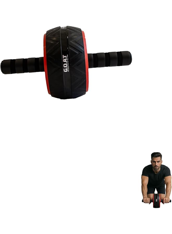 G.O.A.T Abdominal exercise wheel Alloy Steel Non slip Max weight of 226kg Durable Black - Image 1