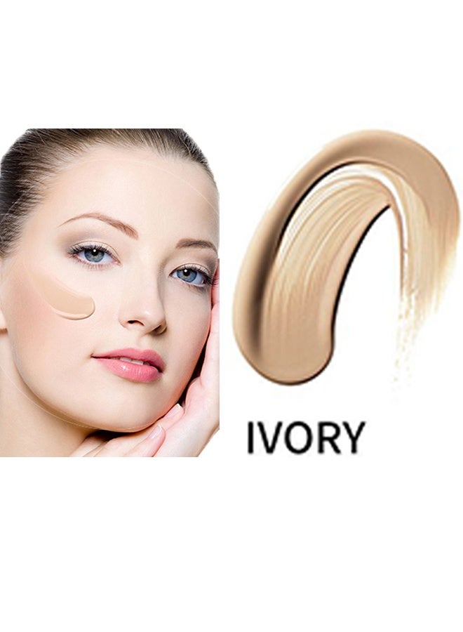 إيلهو CC كريم ذاتي الضبط للبشرة الناضجة ، واقي من الشمس وكريم الأساس لتصحيح اللون للوجه ، خافي عيوب البشرة المرطب قبل المكياج (عاجي) SPF 50 - Image 2