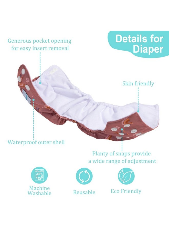 بيبي جول حفاضات قماشية للأطفال حديثي الولادة من بيبي جول، عبوة من 13 قطعة، مناسبة للفتيات الخديج بوزن 5-12 رطلاً، أغطية حفاضات قماشية، عبوة من 6 قطع مع 6 حشوات وحقيبة مبللة، قابلة لإعادة الاستخدام وقابلة للغسل ومقاومة للماء - Image 1