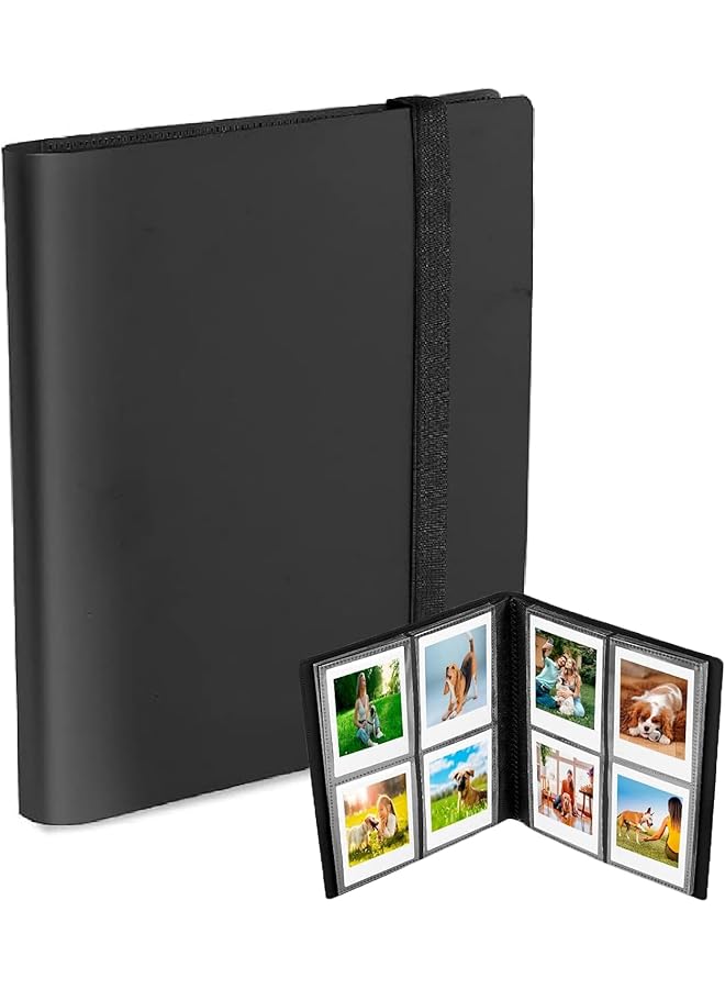Photo Album 160 Pockets for 2 * 3 inch Albums for Polaroid Now+ Now OneStep2 OneStep+ 600 Instant Film Camera, POP Lab Instant Print Camera (Black)