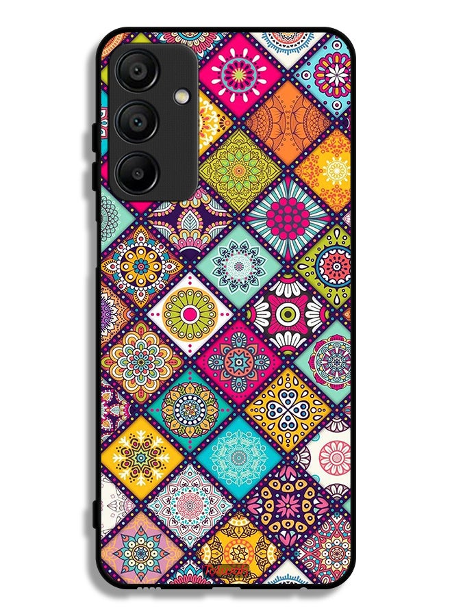 Tolwak Samsung Galaxy A15 5G Protective Case Cover Mandala Squares Pattern - Image 1
