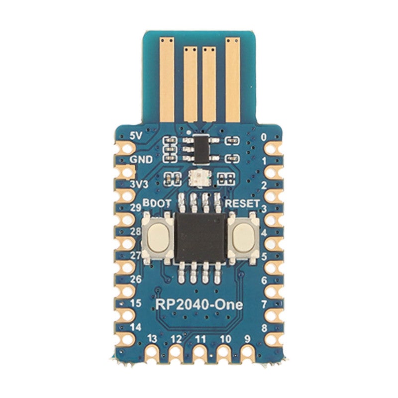 وحدة التحكم الدقيقة ثنائية النواة RP2040 مع منفذ USB A ذكر - شريحة RP2040 ARM Cortex M0+ بتردد 133 ميجاهرتز لمشاريع Raspberry Pi - Image 1
