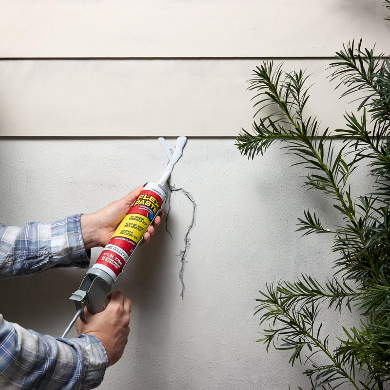 Flex Paste, Waterproof Paintable Putty, Spackle Sealant, Fill Gaps Cracks Holes - Block Out Water and Air - UV Resistant - Walls, Drywall, EPDM, Concrete, Roof, RV Repairs, White, Cartridge - Image 4