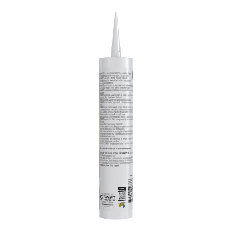 Flex Paste, Waterproof Paintable Putty, Spackle Sealant, Fill Gaps Cracks Holes - Block Out Water and Air - UV Resistant - Walls, Drywall, EPDM, Concrete, Roof, RV Repairs, White, Cartridge - Image 2