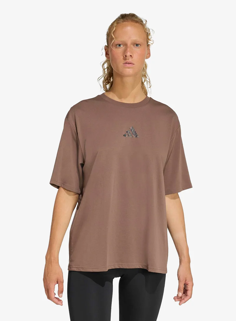 اديداس تيشيرت تدريب الحيوانات بطبعة كليماكول