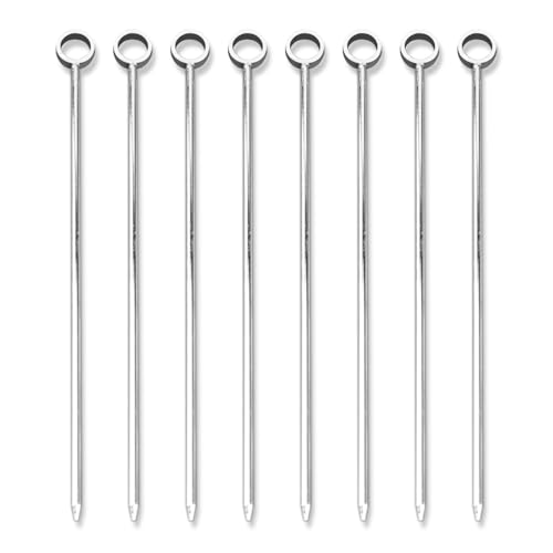 PuTwo Stainless Steel Martini Glass Cocktail Picks, 4.25Inch, Silver - Image 1